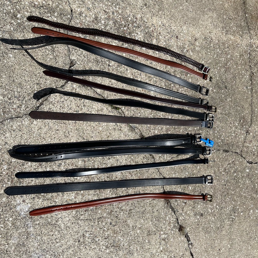 Assorted Leather Belts in Black and Brown
